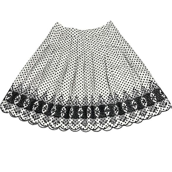 Talbots Pleated Polka Dot Full Skirt size 2P - Picture 2 of 9